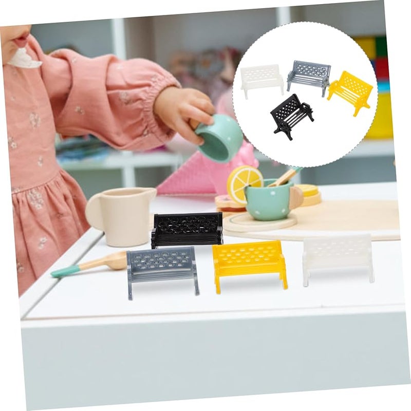 Miniature Wooden Chair Model DIY Dollhouse Furniture Beach Toy Ornament - Image 5